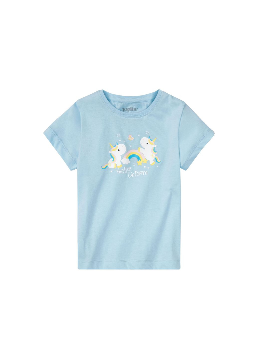 Блакитна піжама (футболка і шорти) для дівчинки my little pony 386712 блакитний Lupilu
