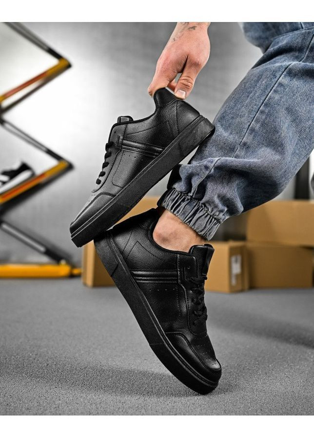 Черные демисезонные мужские кроссовки tiran black No Brand