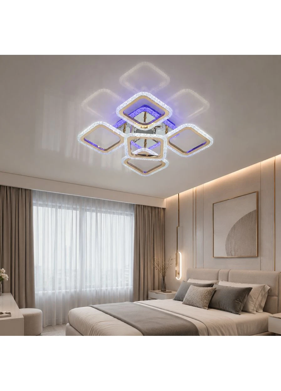 Люстра стельова LED хром-золото No Brand (398902783)