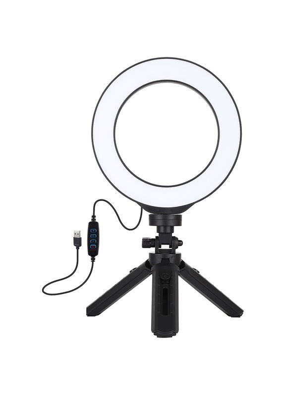 Кольцевая USB LED лампа PKT3059B 6.2"+ настольный штатив Puluz (314748961)