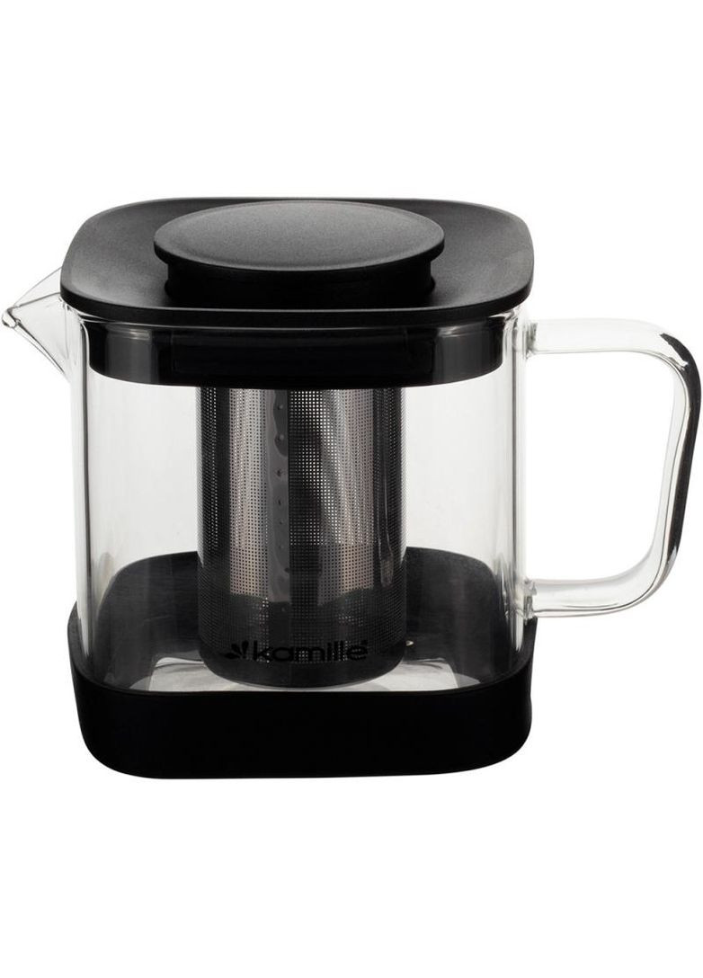 Чайник скляний заварювальний 1000мл із ситечком для чаю та трав глечик для напоїв Kamille (368991198)