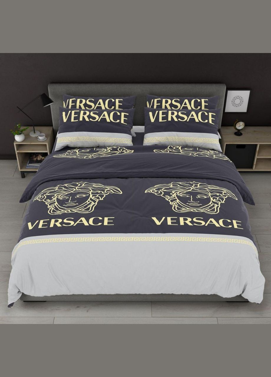 Підодіяльник двоспальний бязь Голд Версаче розмір 180х220 см Vilenna (333707197)