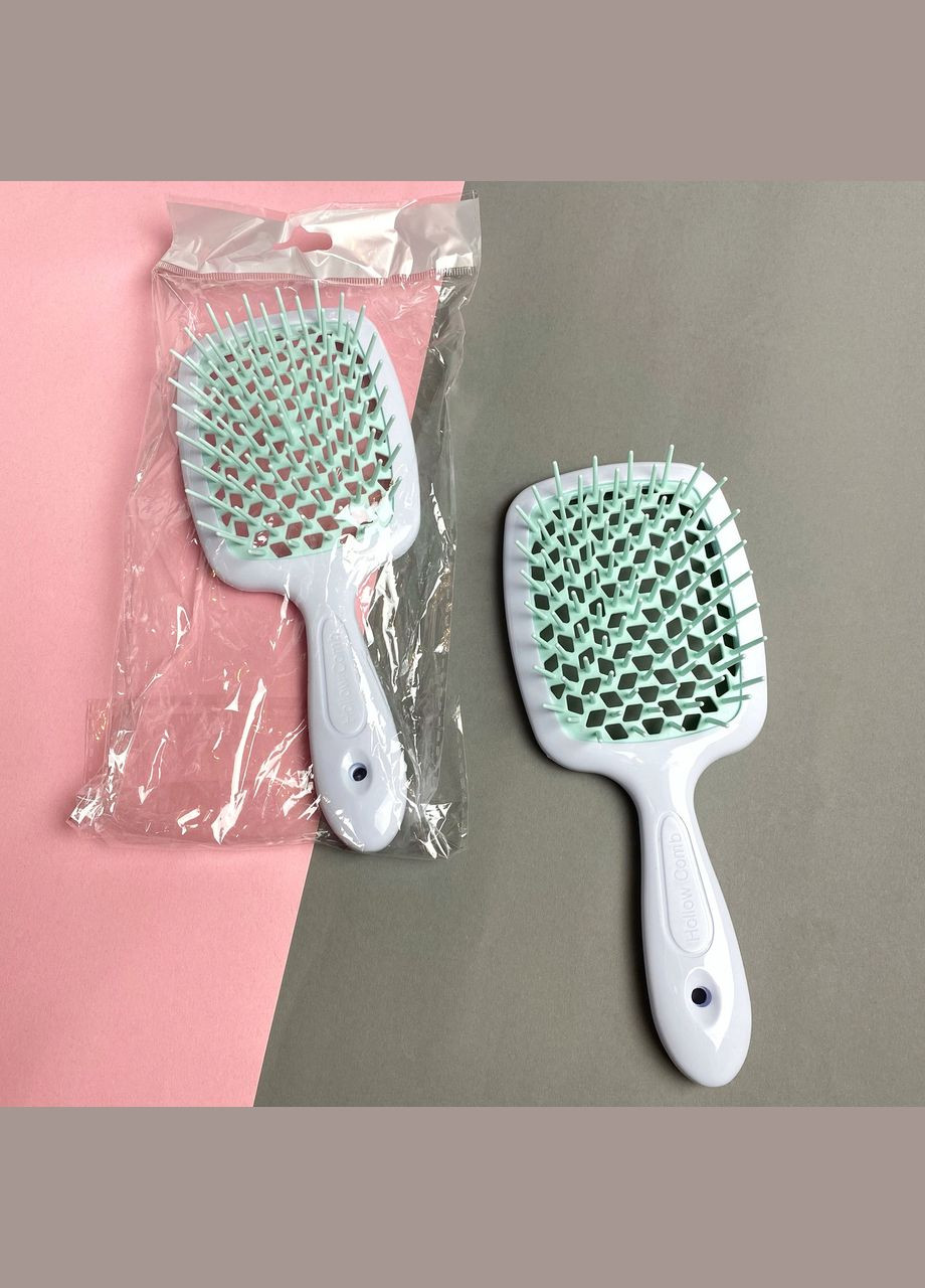 Гребінець для волосся Superbrush Hollow Comb, білий/бірюзовий No Brand (302490780)