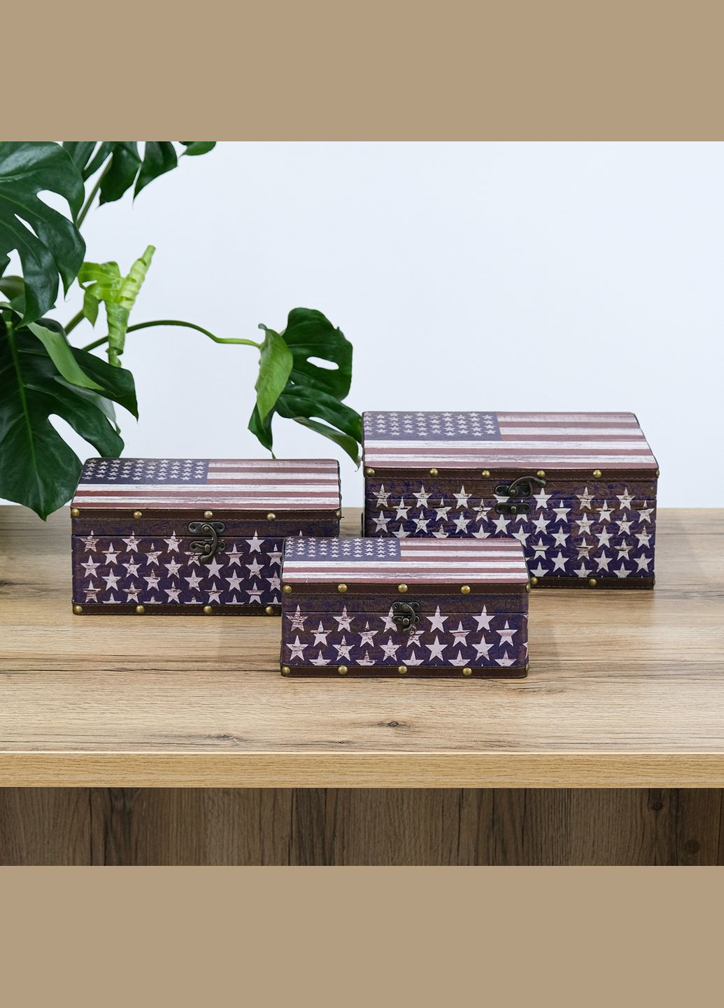 Набір 3-х скринь - Прапор США (SH31340) Гранд Презент (322190869)