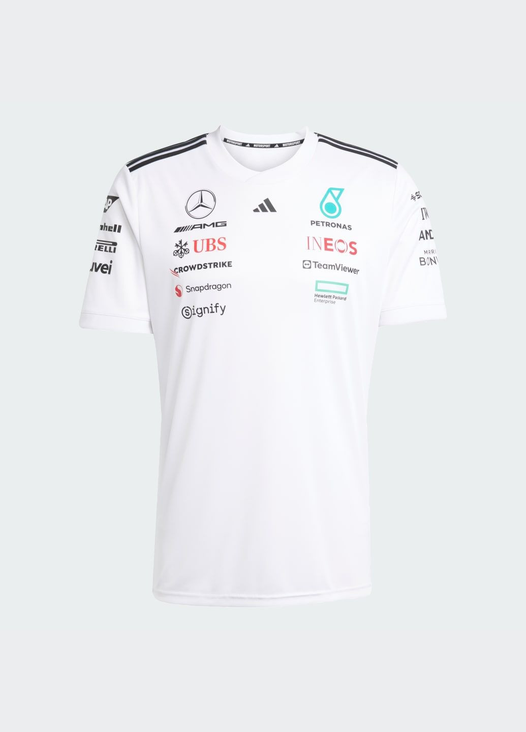 Джерсі Mercedes - AMG Petronas Formula One Team Driver adidas логотип білий спортивні