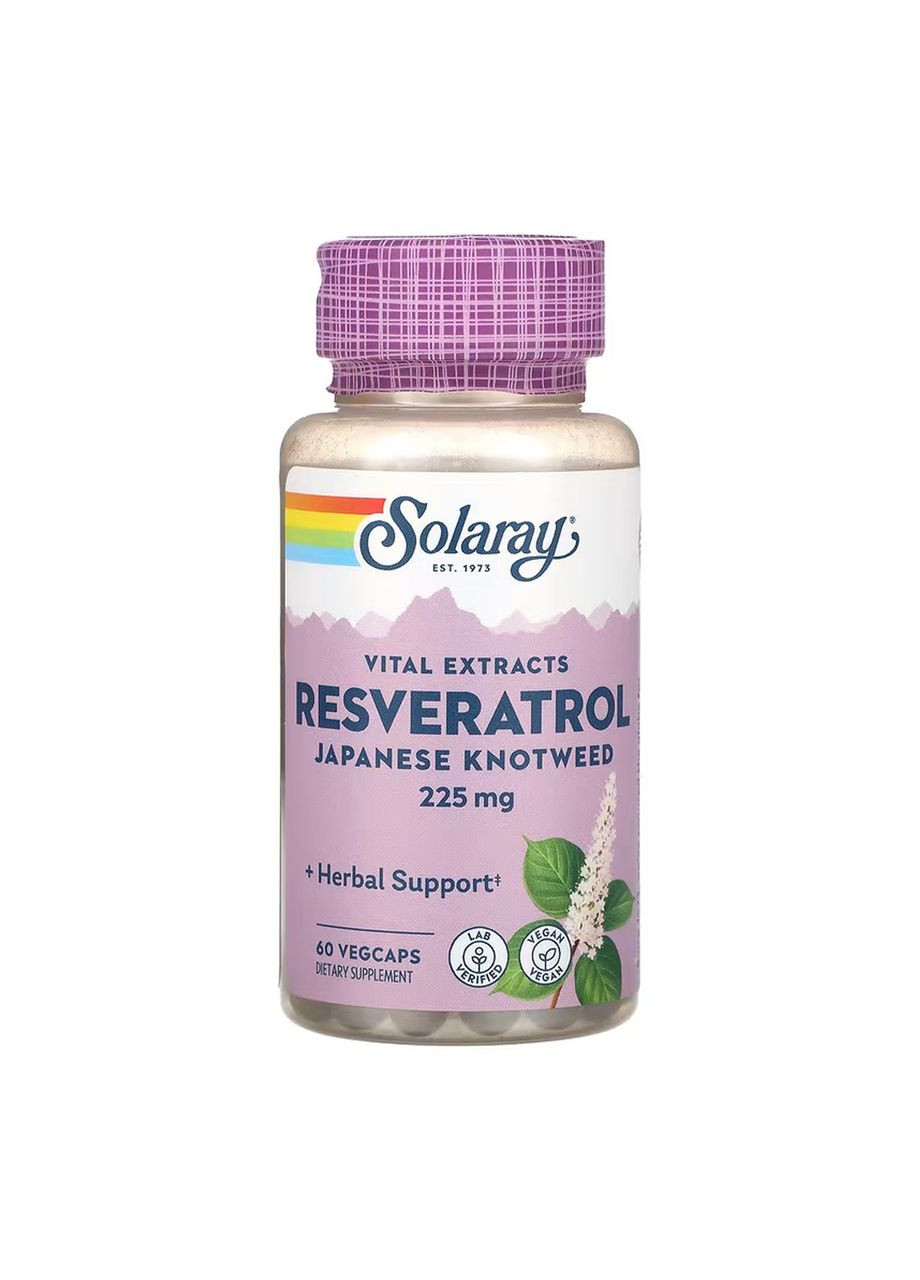 Triple Strength Resveratrol 225mg - 60 vcaps Solaray (369398831)