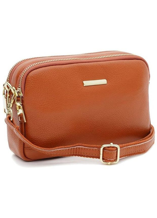 Сумка кросс-боди через плечо женская из натуральной кожи маленькая Коричневый 37808 Borsa Leather (355245149)