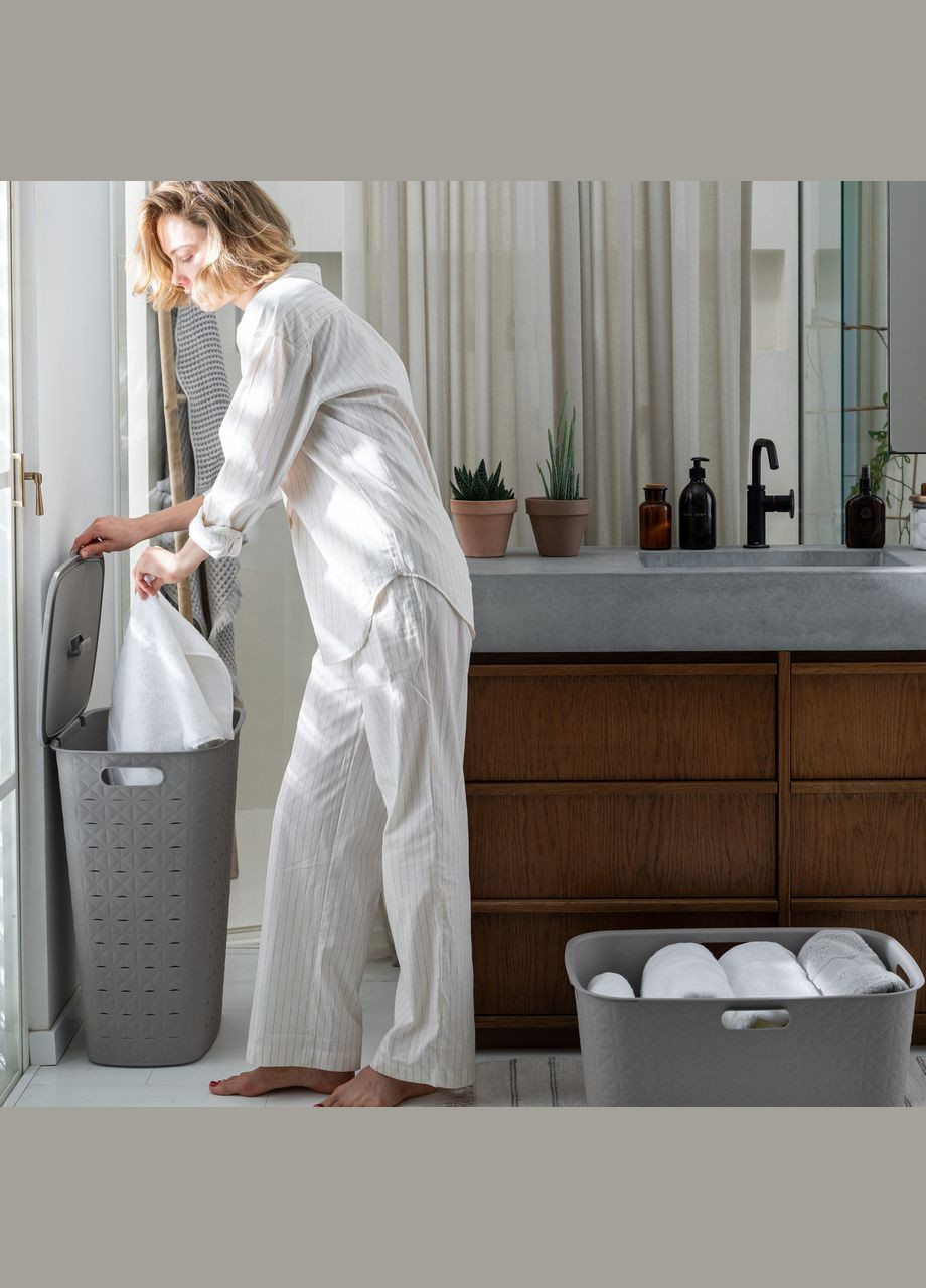 Корзина для белья пластиковая Softex 56 л (00571) Бежевая Curver (334004431)