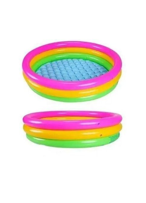 Дитячий надувний басейн 57422 «Веселка», з надувним дном, 147 х 33 см Intex (298578372)