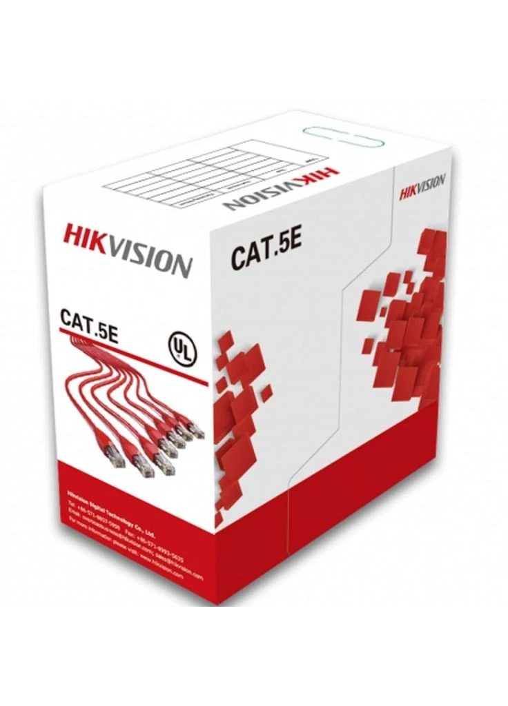 Кабель мережевий UTP 305м cat.5e, CU, 4*2*0,5мм (DS-1LN5E-S) Hikvision (401479836)