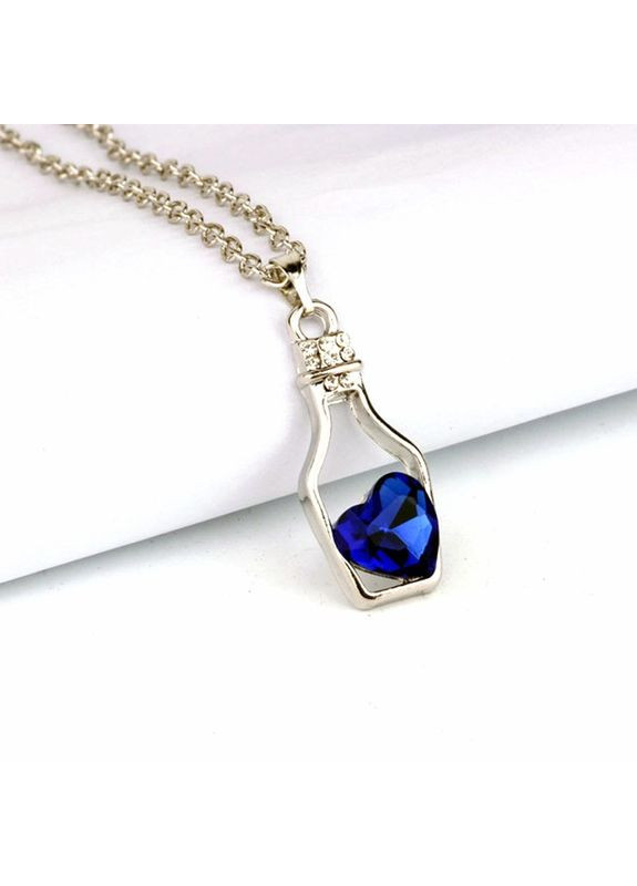 Подвеска, кулон Бутылочка с синим сердечком, для влюбленных Bottle Love China (366874438)