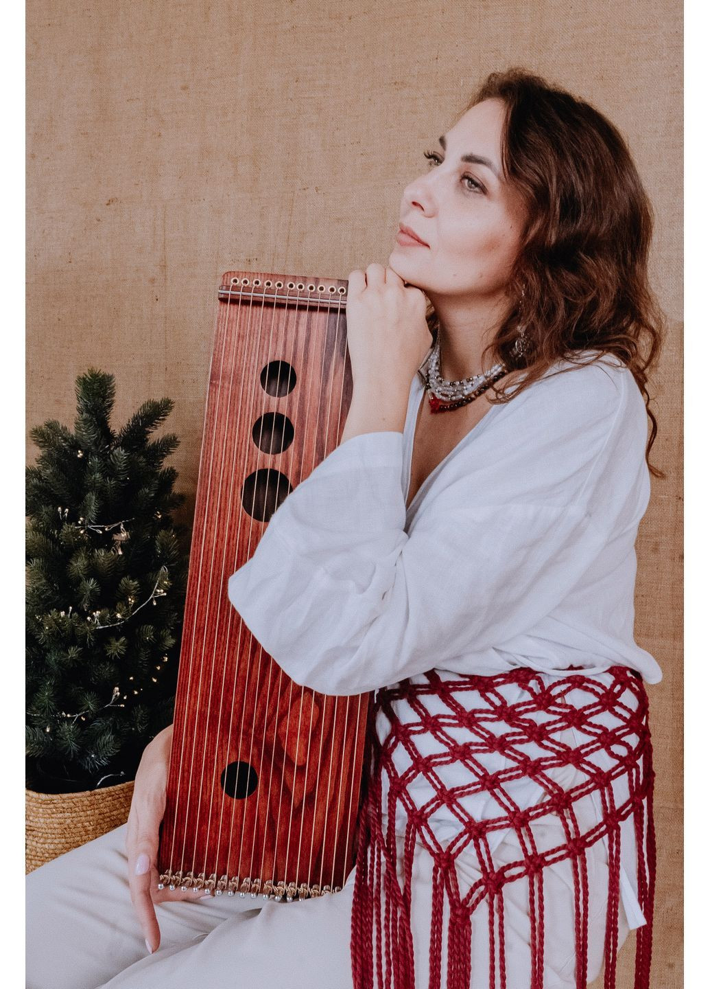 Монохорд мини – интуитивный музыкальный инструмент, новогодний и рождественский подарок. Walk Sound Store Royal Red 16 (370080154)