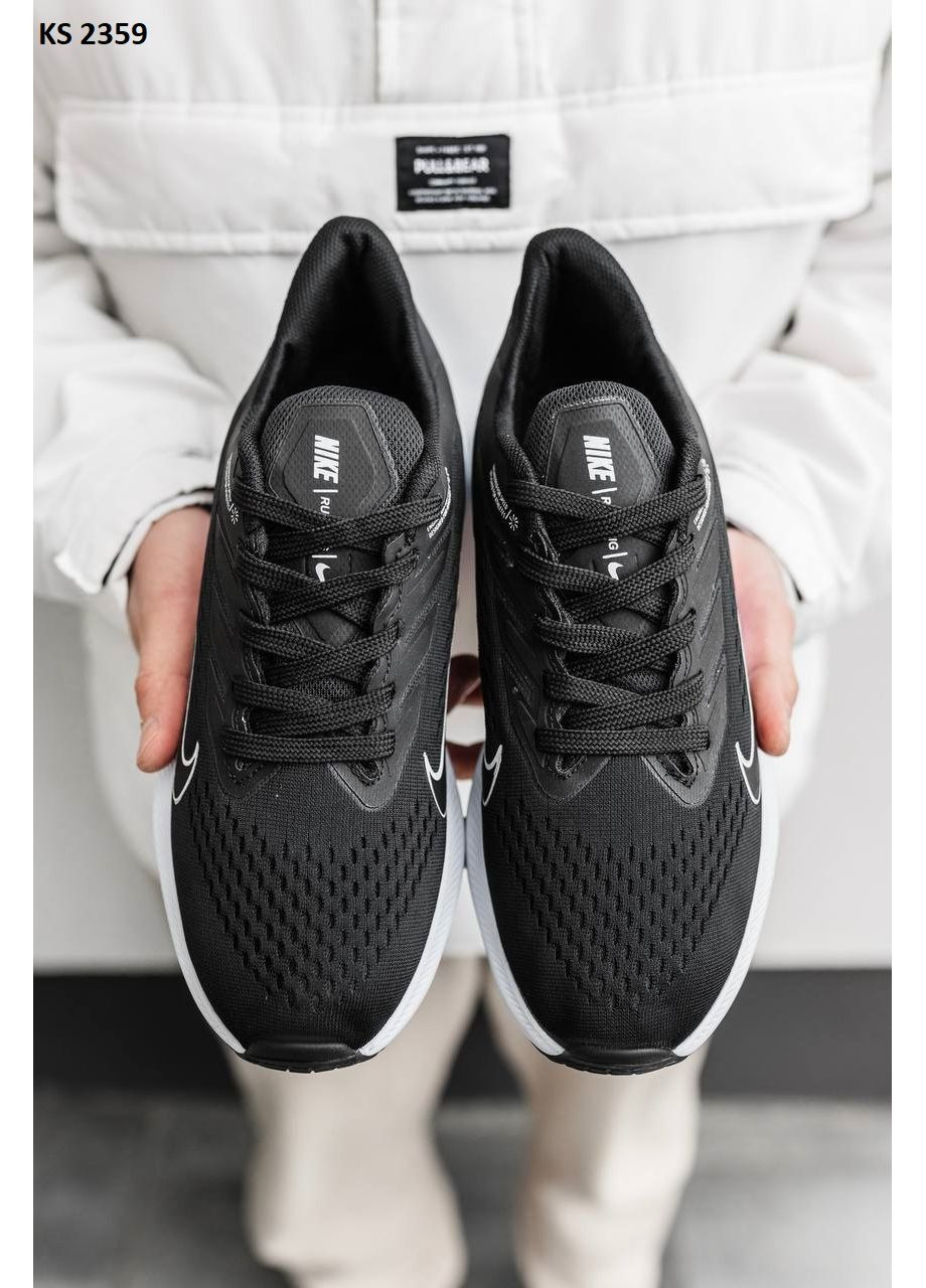 Чорні Осінні кросівки чоловічі nike air zoom black white найк аір зум No Brand