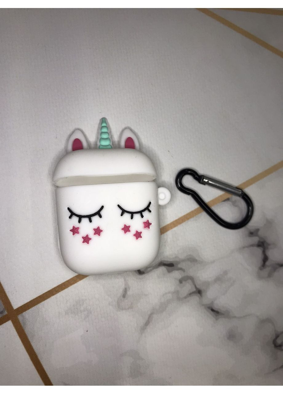 Силіконовий 3D чохол для навушників AirPods 1 і 2 покоління Єдиноріг фіолетовий Creative (359500350)