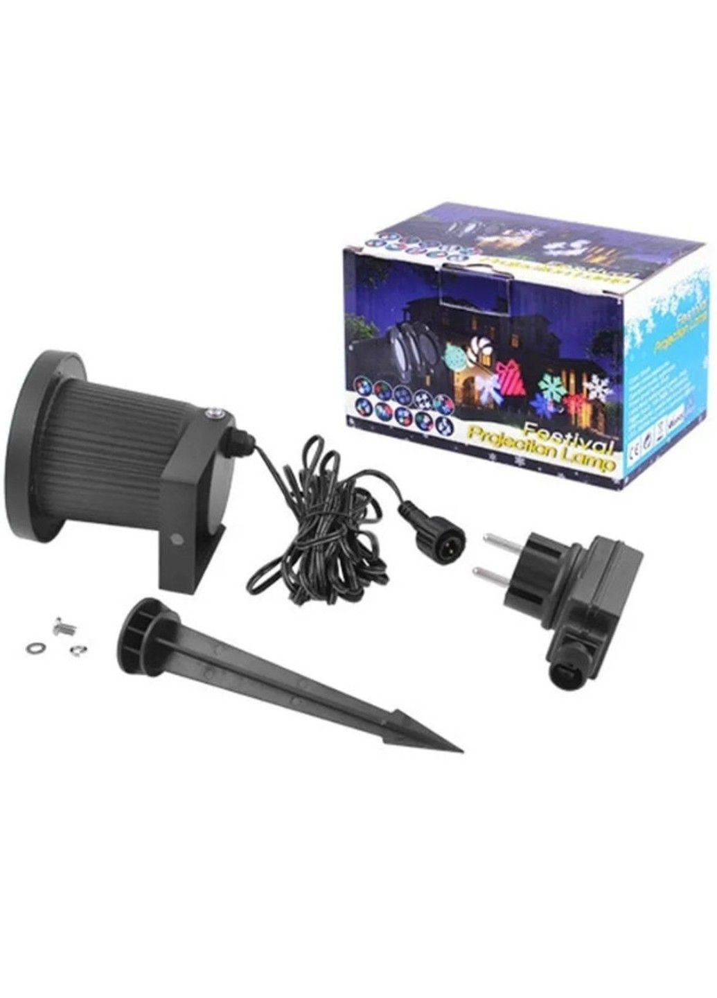 Лазер диско фонарь новогодний 326-1 (1 изображение) проектор No Brand (332634661)