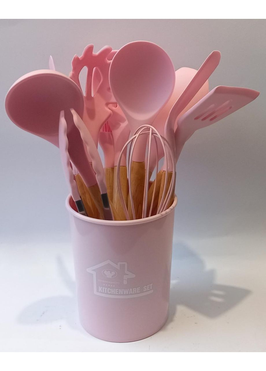 Набор кухонных принадлежностей 12 предметов Kitchen Set Розовый No Brand (300079437)