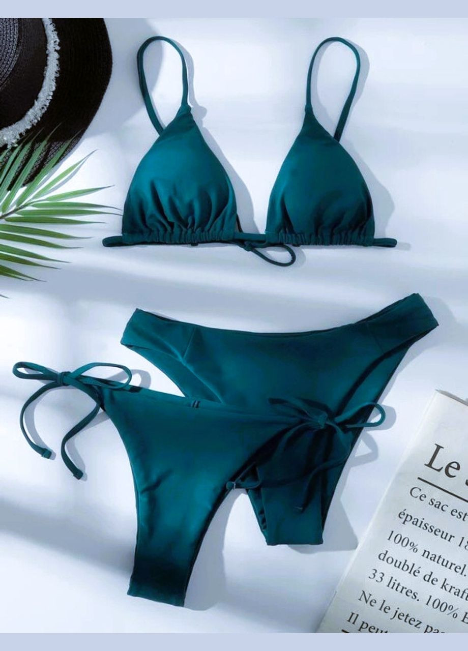 Морської хвилі літній купальник жіночий роздільний трійка роздільний No Brand Трійка