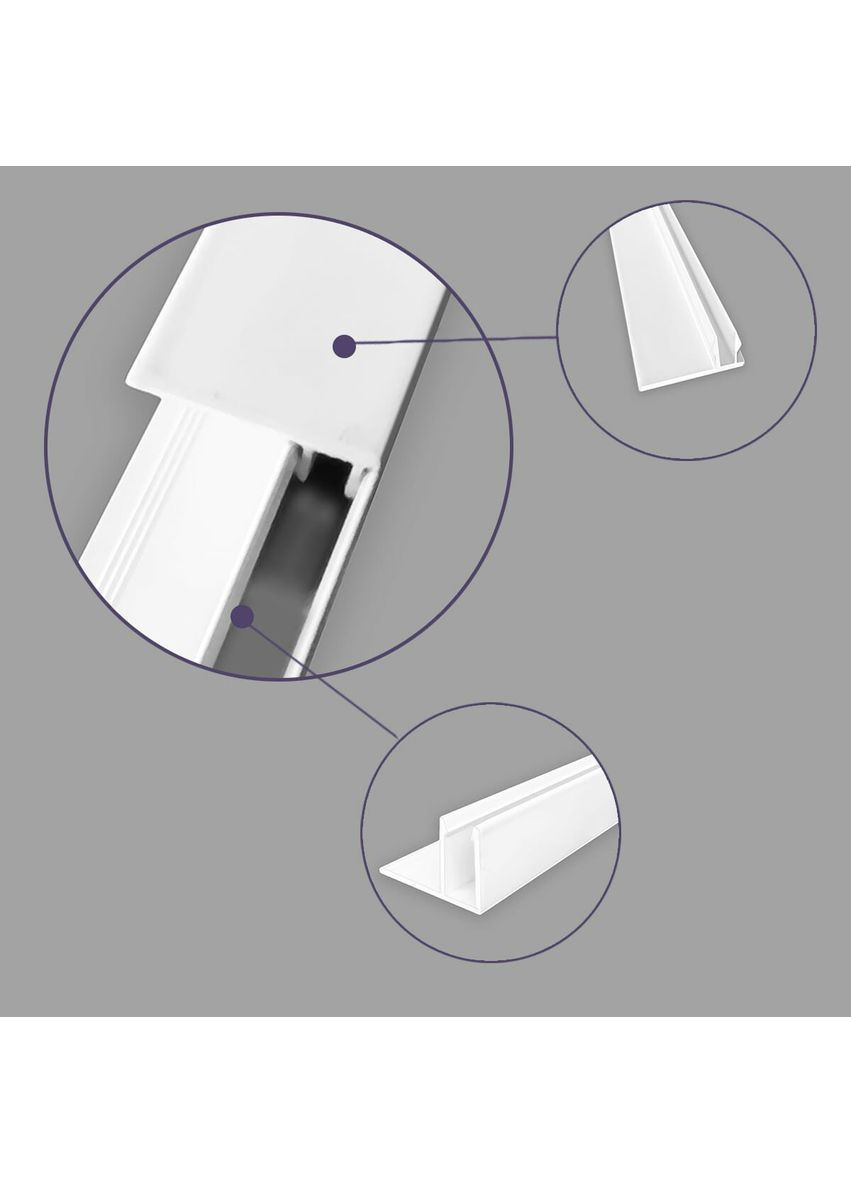 Профіль (торцевий) фінішний алюмінієвий для сайдинга 38,5х28х6000мм StickerWall-SW-00001728 Сірий Sticker Wall (370563836)