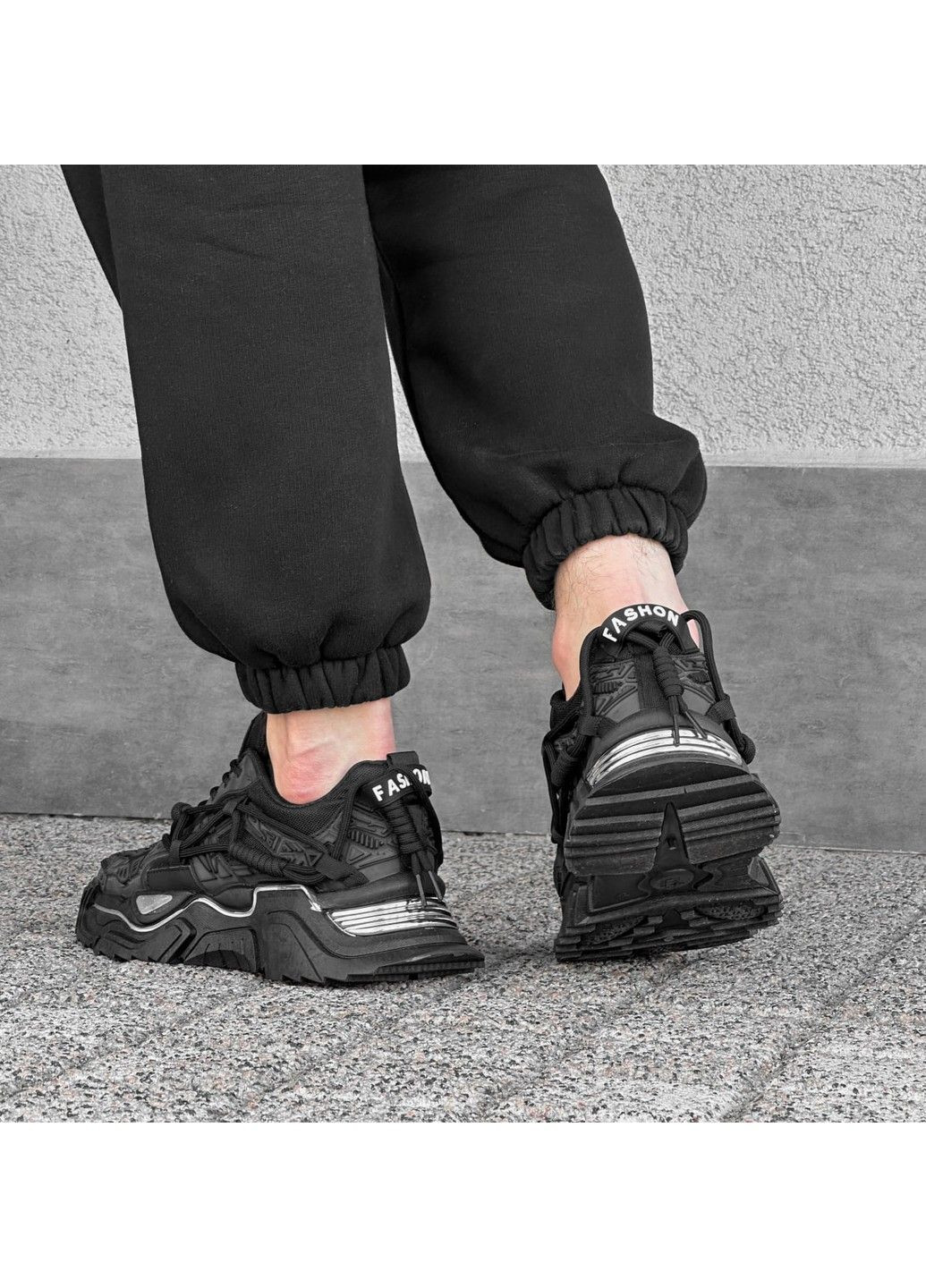 Черные демисезонные кроссовки мужские unique Stilli