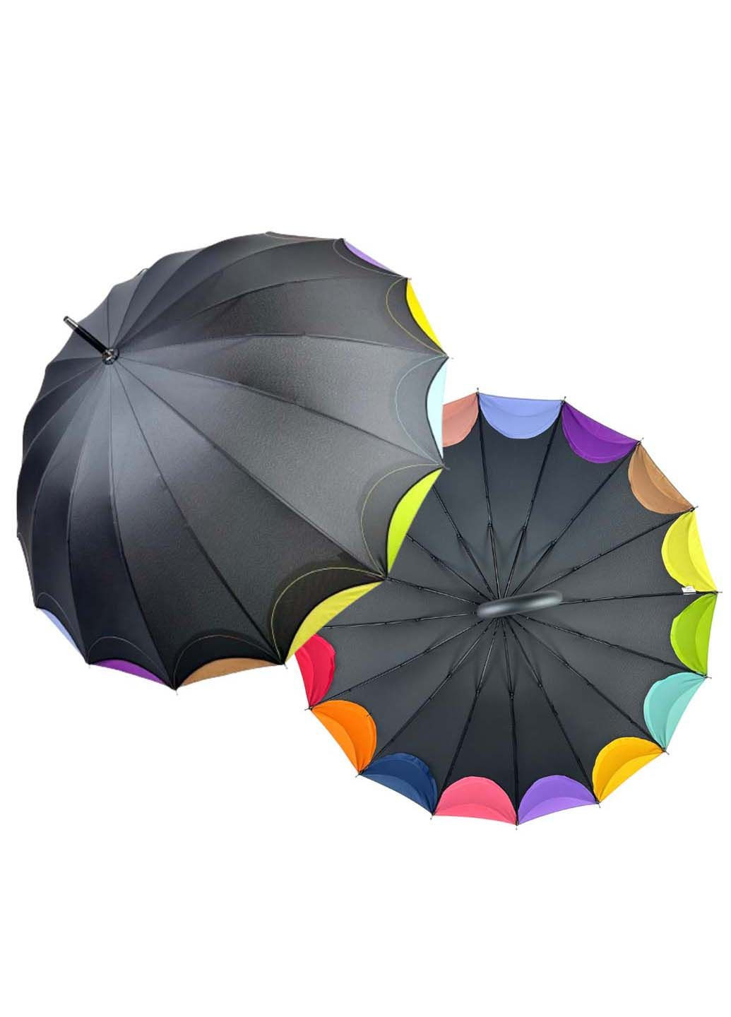 Жіноча парасолька-тростина напівавтомат на 16 спиць Susino (289977539)