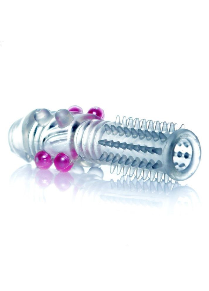 Насадка презерватив з шипами і кульками "Penis Sleeve" від Boss Boss Series (298571965)