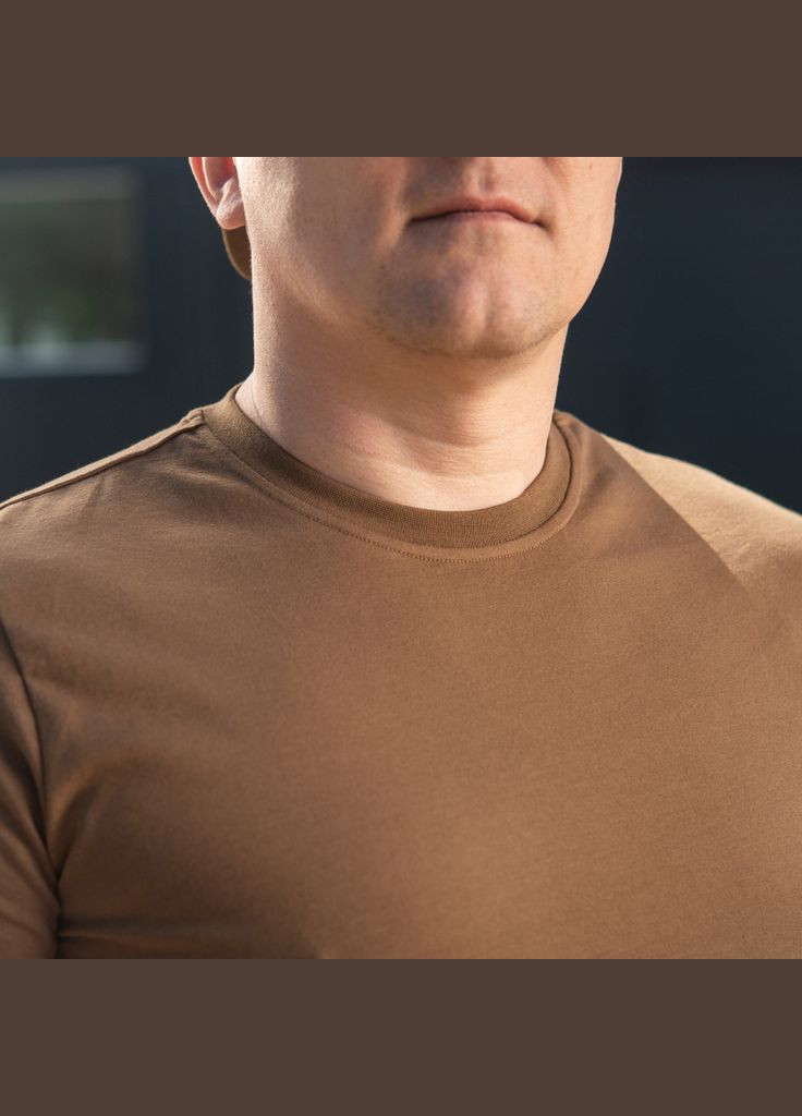 Футболка тактическая хлопковая 93/7 Coyote Brown M-TAC (333984560)