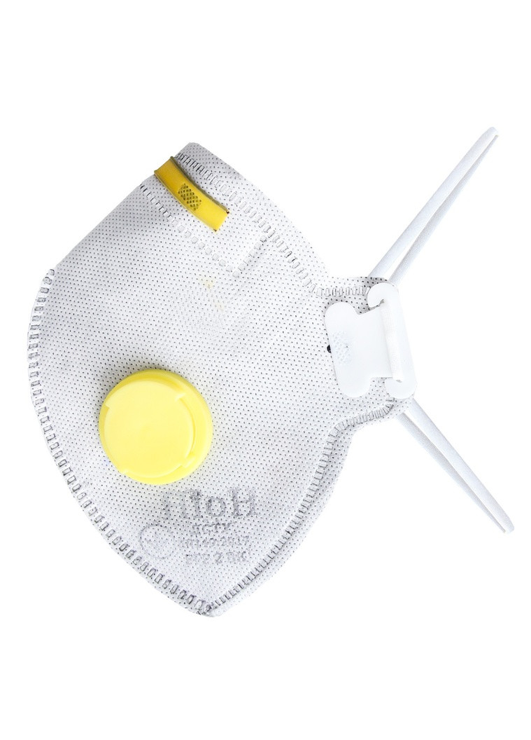 Маска Респіратор Медицинська НйоН FFP2 вугільний з кліпсою 4шаровий з клапаном Сірий (Grey yellow 01) Valve (276070713)