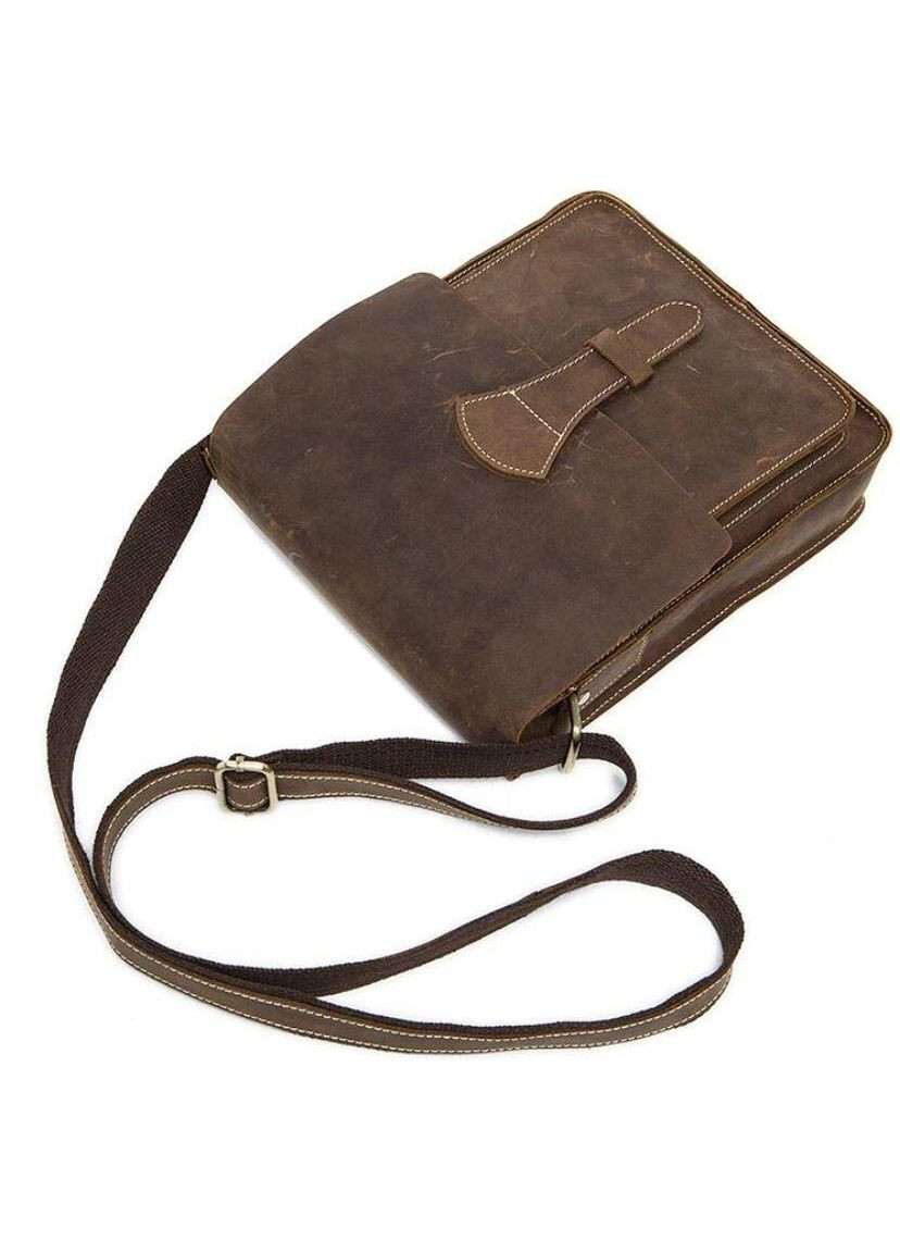 Сумка мужская вертикальная 14660 Коричневая. Vintage (366880863)
