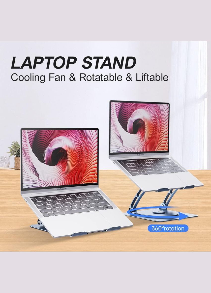 Подставка для ноутбука S63 складная поворотная 360⁰C с вентилятором Rotatable Laptop Stand, Dr. Gray VHG (334305054)