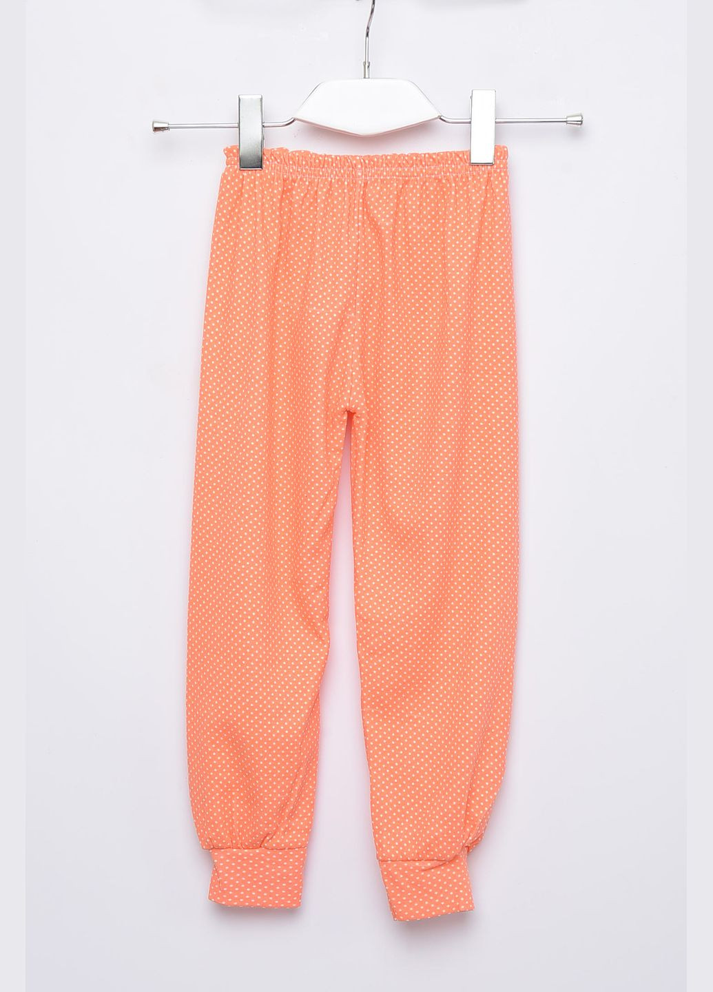 Оранжевые домашние демисезонные прямые брюки Let's Shop