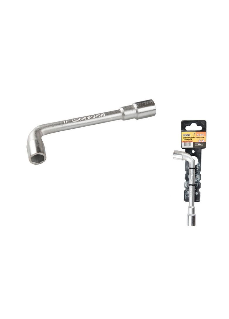 Ключ торцевий з отвором L-подібний 11 мм CRV 73-4011 Mastertool (364121532)