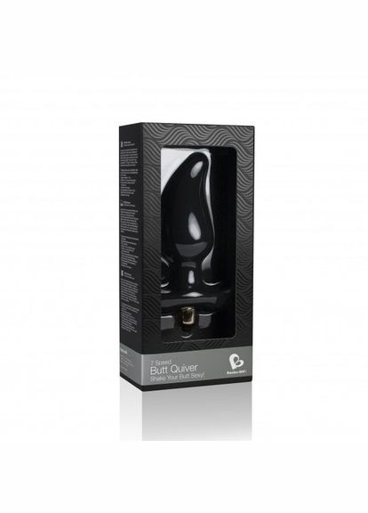 Анальний вібростимулятор Rocks Off Butt Quiver Black, стимуляція простати, макс. діаметр 4,3см Rocks-Off (298576550)