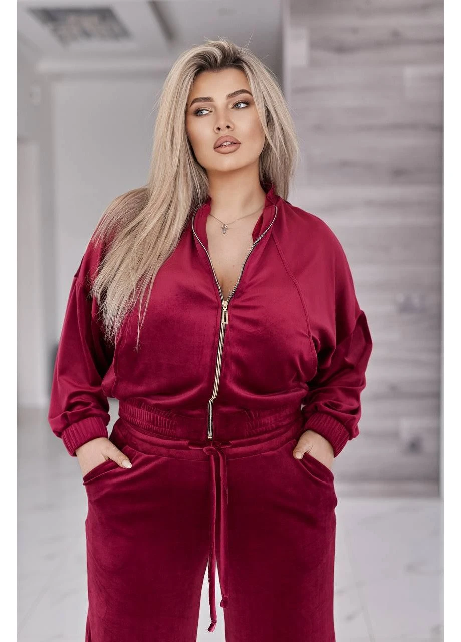 Женский велюровый костюм премиум качества (кофта oversize + штаны прямого кроя) эффектный и стильный — ЗАМЕРЫ В ОПИСАНИИ GD/GL Модний простір (385380961)