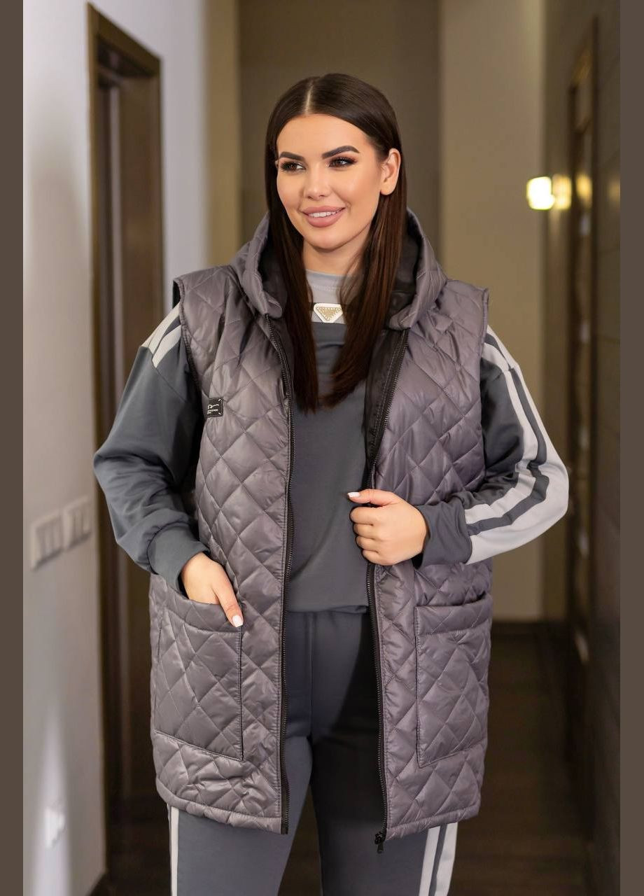 Женский костюм тройка цвета черный с оранжевым New Trend (318229721)