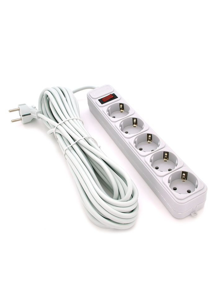 Мережевий подовжувач SP5, 220В 10А, 5 розеток, 10 м, Gray, Q20 Gembird (315817193)