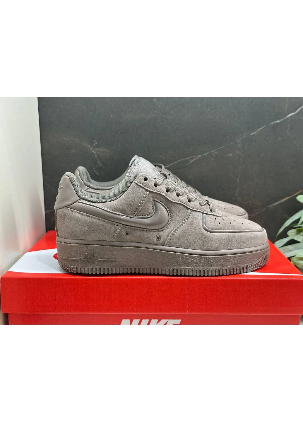 Коричневі кросівки чоловічі nike air force 1 07 mibrown найк аір форс 1 коричневі демісезон No Brand
