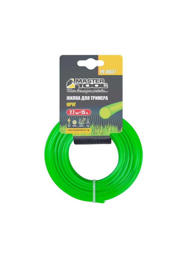 Жилка для тримера КРУГ 2.70 мм 15 м 19-0027 Mastertool (364121367)