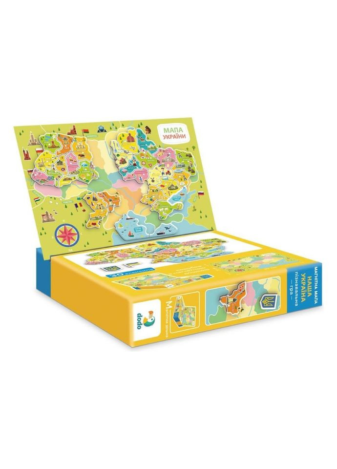 Развивающая игра "Магнитная карта Украины" 200268 30 магнитных элементов No Brand (365639138)