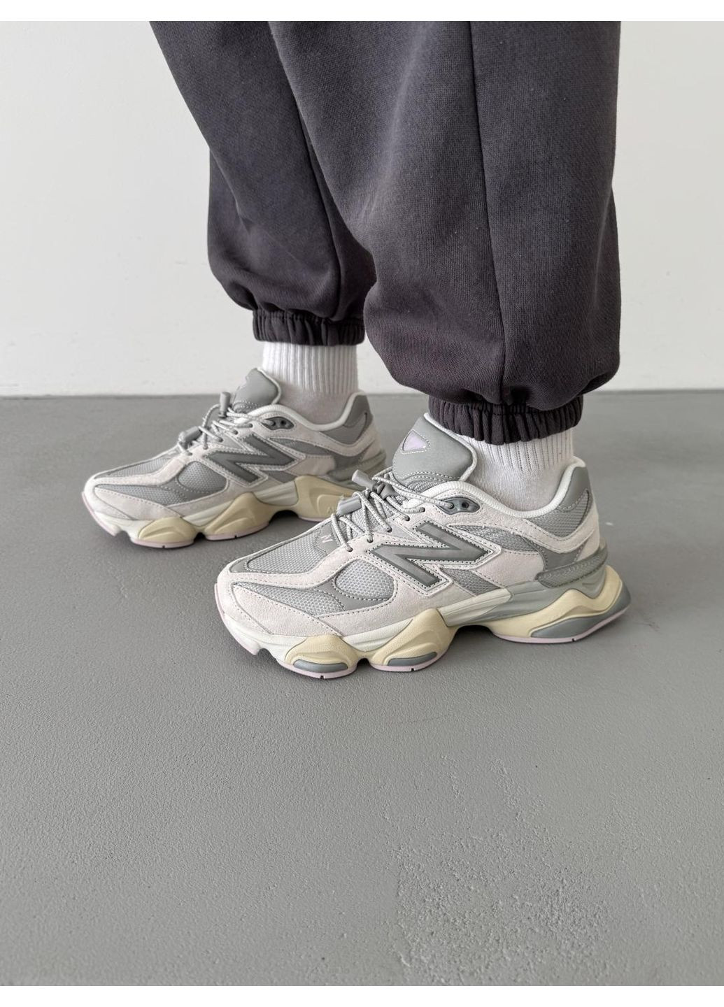 КРОССОВКИ ЖЕНСКИЕ NEW BALANCE 9060 GREY BEIGE PINK НЬЮ БЕЛАНС 9060 No Brand розовые демисезоны (367168815)