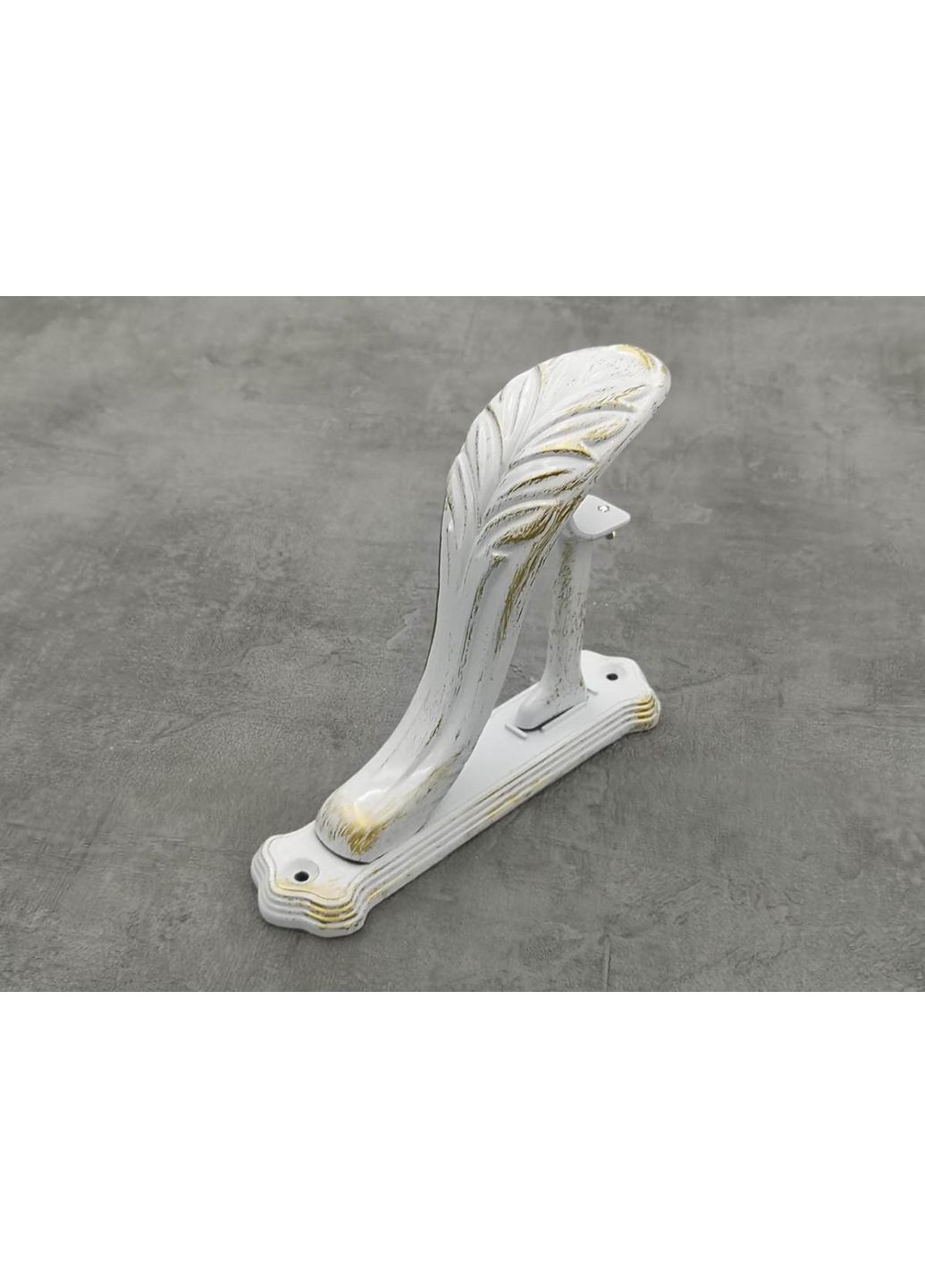 Карниз Заглушка гладка штанга одинарний ретро 25 мм 200 см Біле золото Quadrum (352781103)