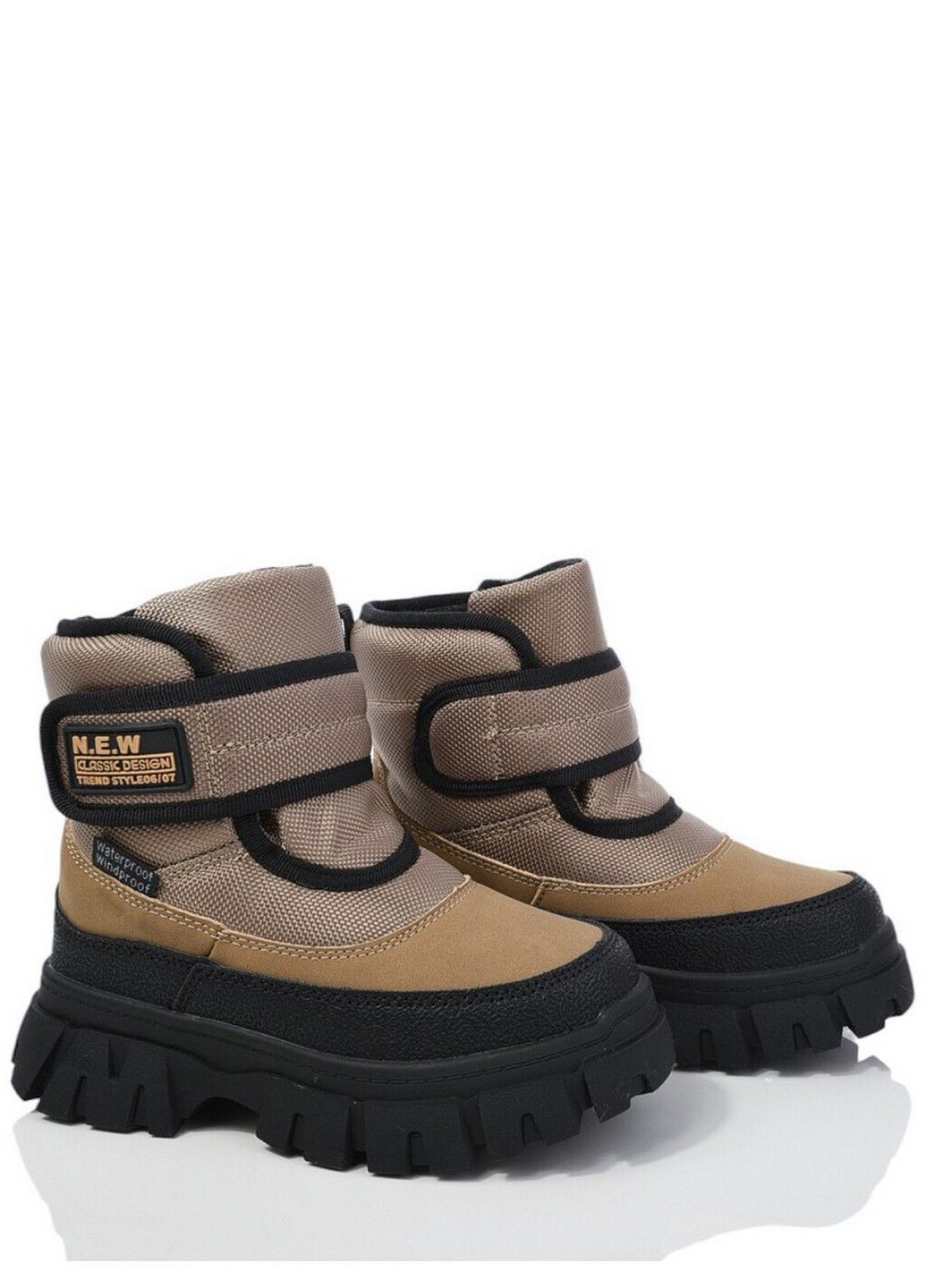 Бежевые кэжуал зимние сноубутсы на овчине p11280b Tom.M