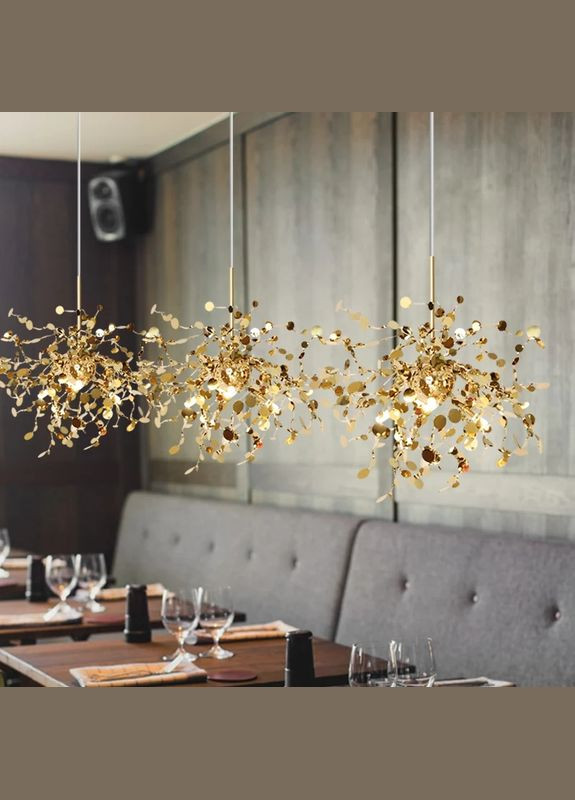 Люстра підвісна на 9 лампочок 27396 Золото 50-200х50х120 см. Sunnysky (364490761)