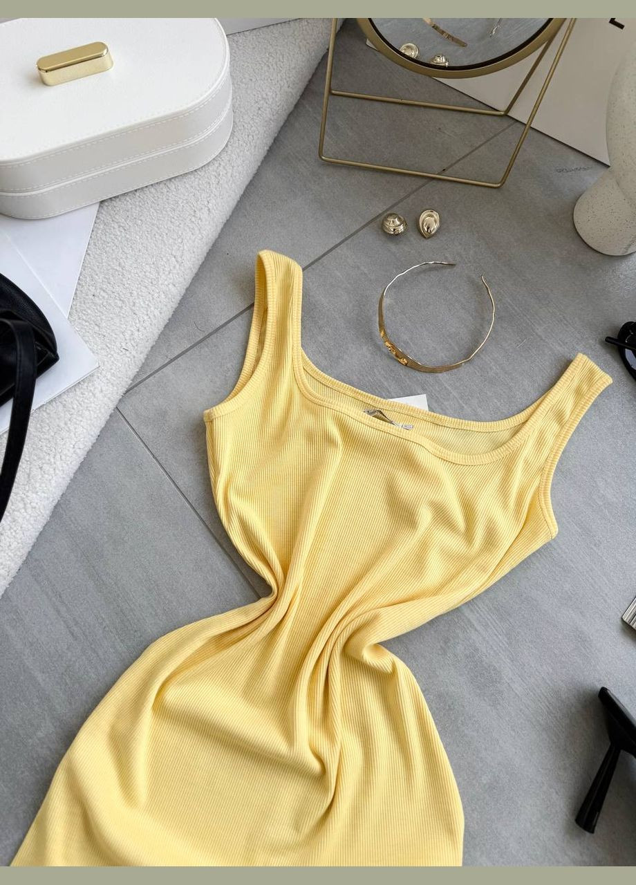 Желтое праздничный платье No Brand