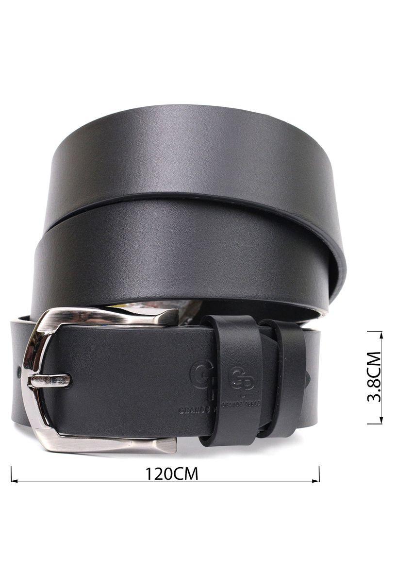 Превосходный ремень под джинсы из натуральной кожи GRANDE PELLE черный (sku_11686) No Brand (327819442)