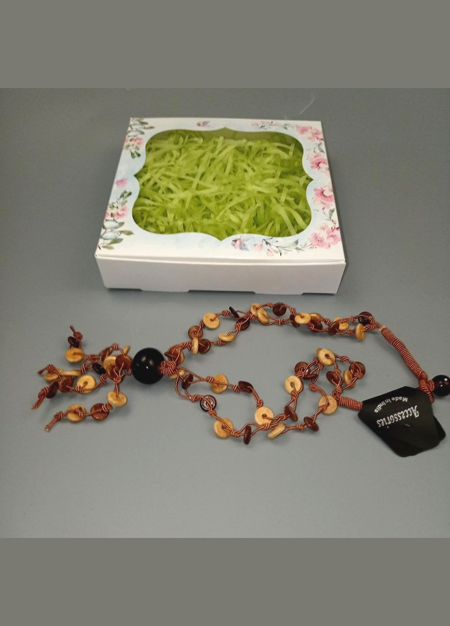 Ожерелье ручной работы в стиле бохо Украшение из натуральных материалов. Индия+подарок No Brand (342384688)