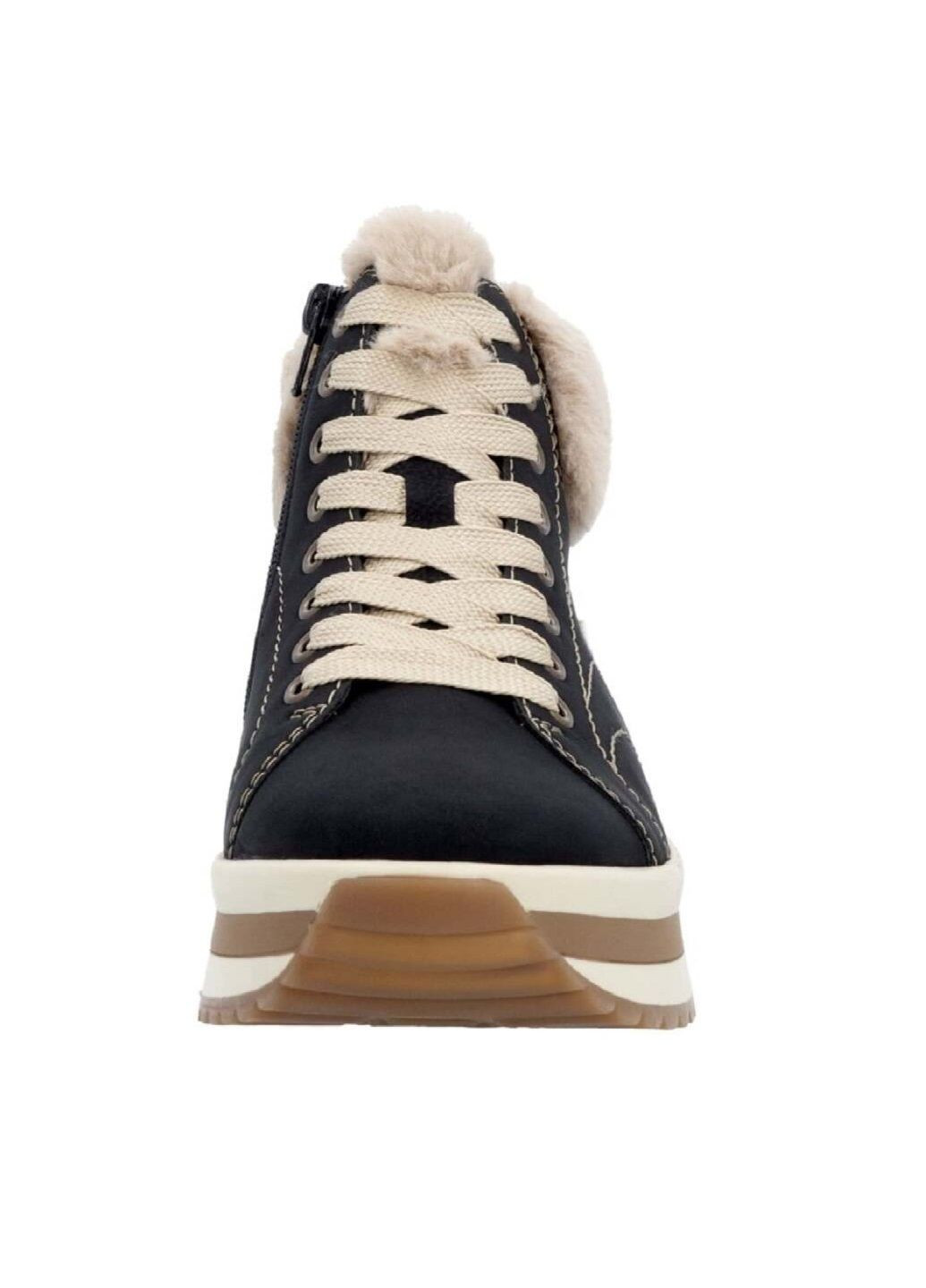 Зимние ботинки Rieker из натурального нубука