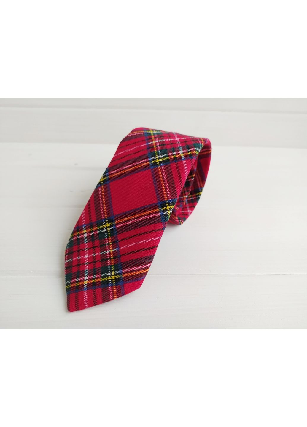 Галстук в красную клетку шотландка Major Style (351892230)