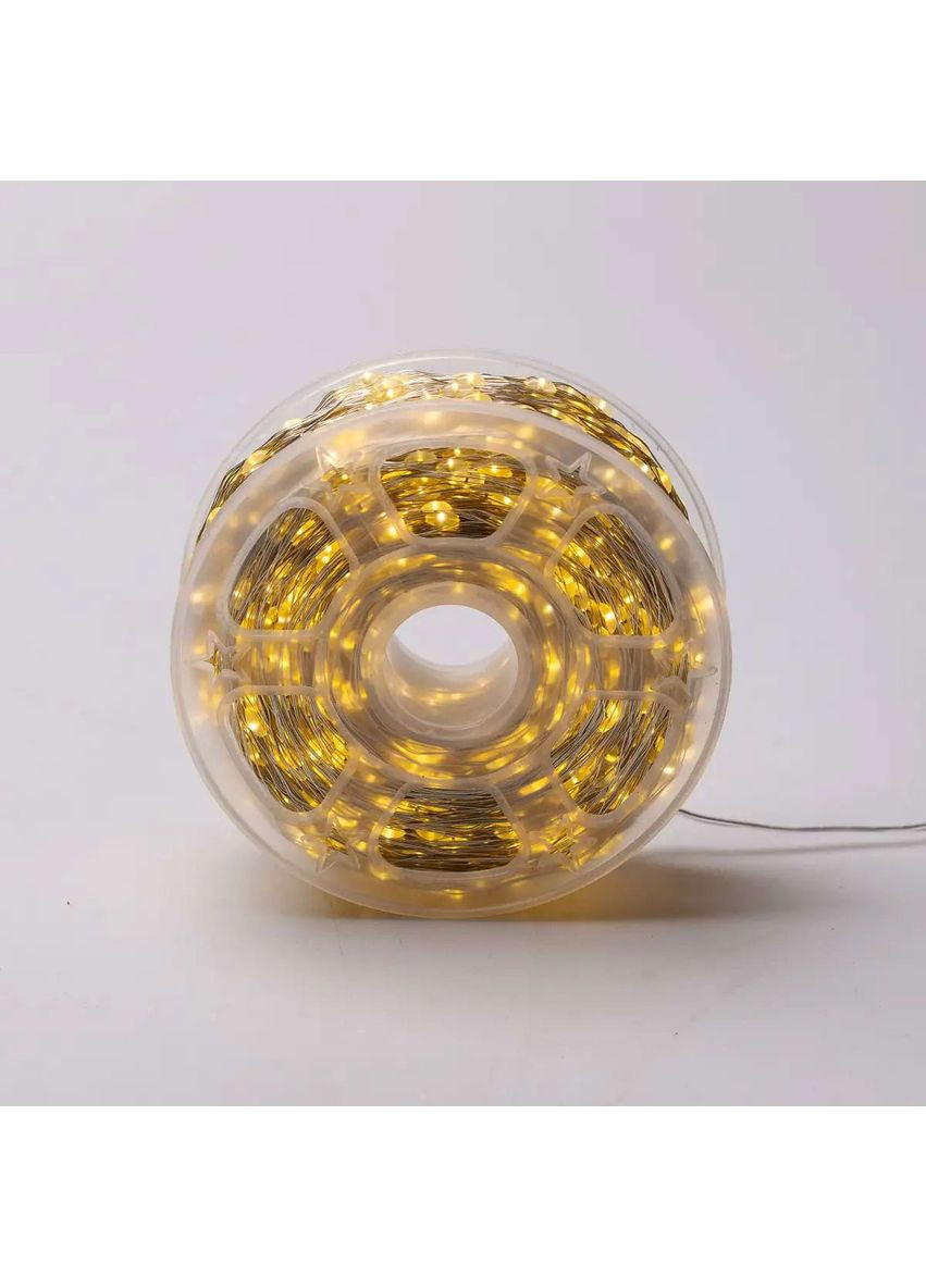 Гірлянда роса на пульті 200 метрів на 2000 світлодіодів крапля білий провід жовтий 2000L200MWY Garlando (370707395)