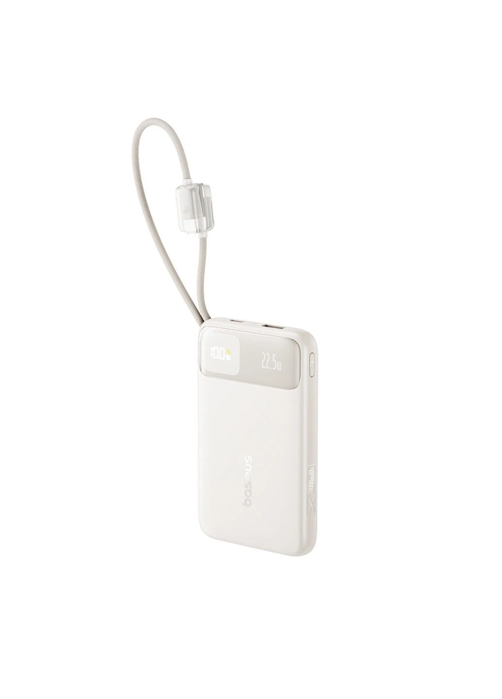 Павербанк EnerFill FC11 10000mAh 22.5W з кабелями Type-C / Lightning, Powerbank швидка зарядка White Baseus (388647315)