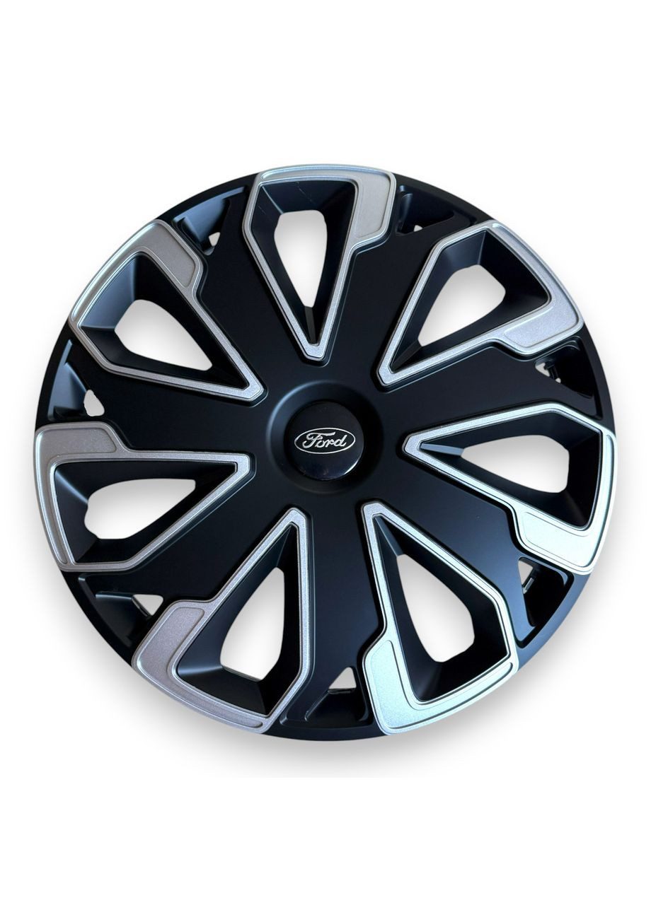 Колпаки на колеса Ultimo Silver Black R14 с логотипом Ford колпаки на диски Ультимо Сильвер Блэк Р14 с логотипом Ford No Brand (364463497)